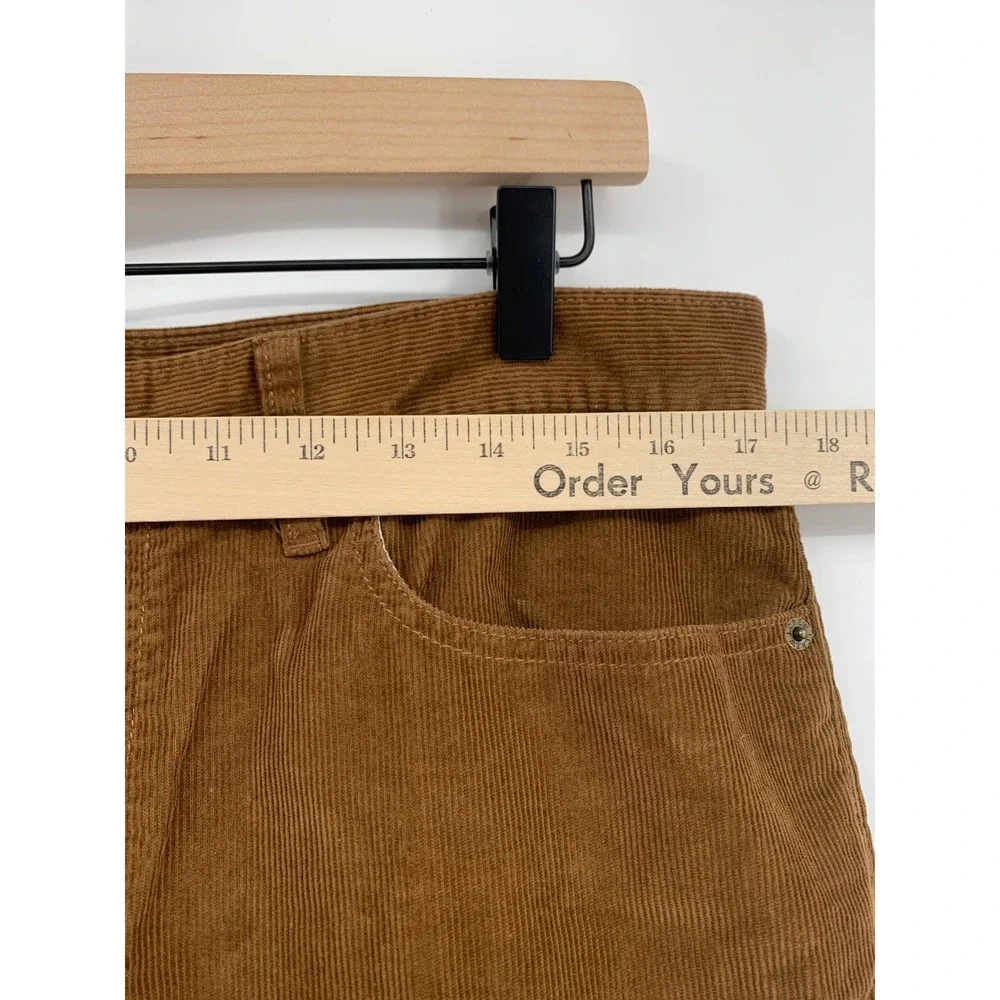 J Crew Corduroy Pants Mens 34x34 Brown Slim Fit Flex Stretch Fall Preppy